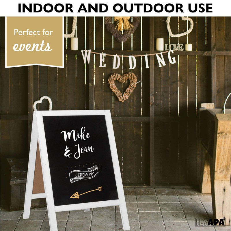 Ilyapa Wooden A-Frame Sign with Eraser & Chalk - 21