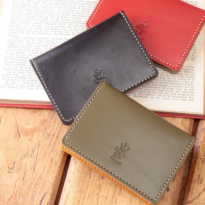 Zario Grande ZAG-0019 Pass Case, Genuine Tochigi Leather, Bi-Fold, Commuter