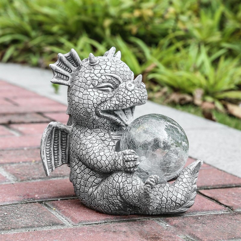 Dragon Statue Sculpture - Resin Yard Dinosaur Ornament,Dragon Statue Ornament