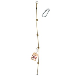 h2i Climbing rope for children, climbing rope with 4 knots, knot rope for play tower, tree house and climbing tower, rope including locking ring and carabiner, outdoor climbing toy, length 2 m