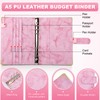 Toplive A5 Notebook Binder 6 Ring Refillable Binder, PU Leather