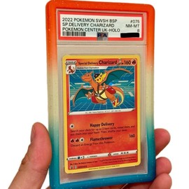 PSA Guard for Graded Cards - 1 Guard Only, Easy to Put on & Take Off, Premium Quality, PSA Only, *SLAB IN PICTURES NOT INCLUDED* - Color: Red,Orange,Yellow,Blue