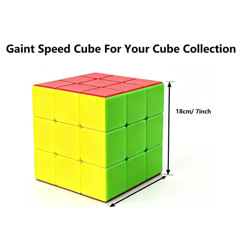 Giant Speed Cube Pro, 18cm Large Cube 3x3 Puzzle Toy