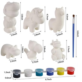 LOVESTOWN squishies Painting Kit, 6 PCS DIY Animal Squishies Making Squishies Kit Paint Your Own Squishies for Birthday Gifts