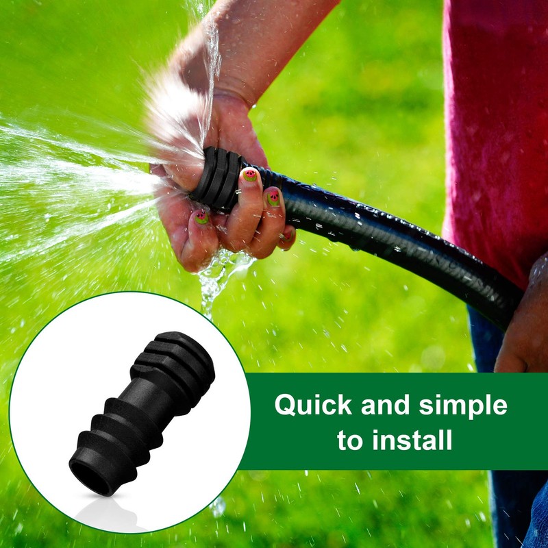 Maitys 8 Pieces 1/2 Inch (16mm) Garden Barbed Connector Plastic