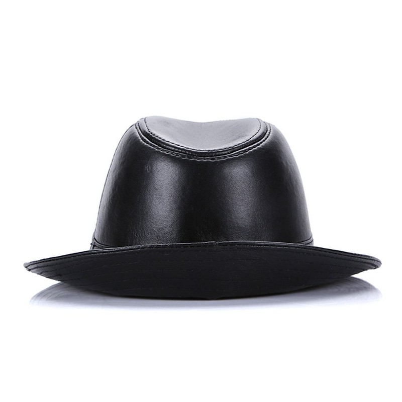 Sandy Ting Sheepskin Leather hat Classic Cowboy Fedora Hat (X-large/23-24in)