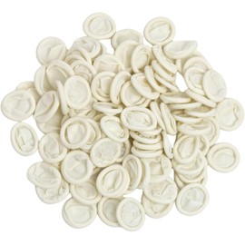 200 PCS Finger Cot, Latex Anti-static Finger Covers Finger Tip Rubber Protect Keeping Dressing Dry and Clean für verletzte Finger, rissige Finger, Nagelkunst, Heimwerken, Basteln (weiß)