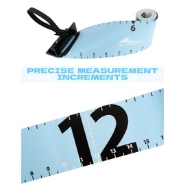 BLUEWING 60"/ 96" Fishing Ruler Portable Roll Up Fishing Ruler Folding Fish Measuring Tape with Bump Board Waterproof Fishing Measurement Tool for Tuna Marlin Shark Mahi Swordfish Tournament Ruler