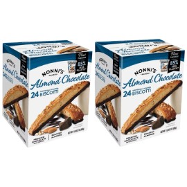 Nonni's 2 boxes - Nonni's Almond Chocolate Biscotti, 24 ct.  (Total 48ct ind. wrapped )