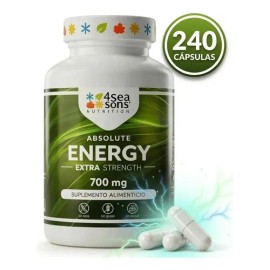 4 Seasons Nutrition | ABSOLUTE ENERGY | Creatina, L-carnitina & Complejo B | 700 mg | Suplemento Alimenticio | Fórmula Avanzada | Vegano, Sin Gluten, Sin Azúcar, Sin Soya | 240 Cápsulas