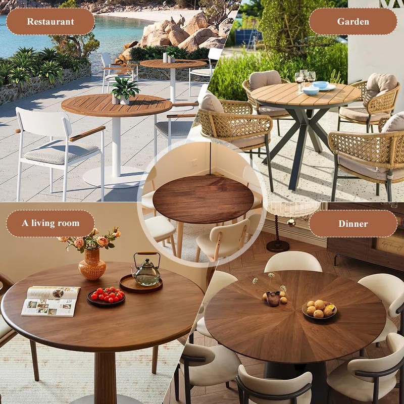 Round Tablecloth Diameter 48 Inches (120 cm) with Elastic Band,