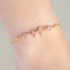 AUGRFXVBY Bow Zircon Bracelet, Pink, Copper, Women's Friendship Bracelet -
