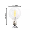 Globe Clear LED Globe G40 Replacement Bulbs for Outdoor String