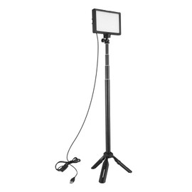 Domary USB LED Video Light Kit Photography Ligh-ting 3200K-5500K 120pcs B with 148cm/58in Adjustable Height Tripod Stand 5pcs White/Red/Yellow/Green/Blue Mount for Video Live Streaming