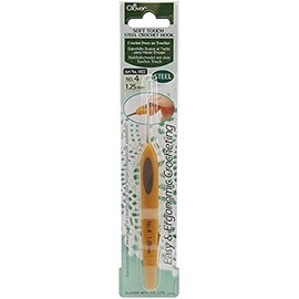 Clover 1022 Soft Touch Steel Crochet Hooks, No. 4/1.25mm