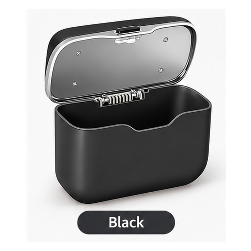 Car Trash Can with Press Lid – Hanging ABS Interior