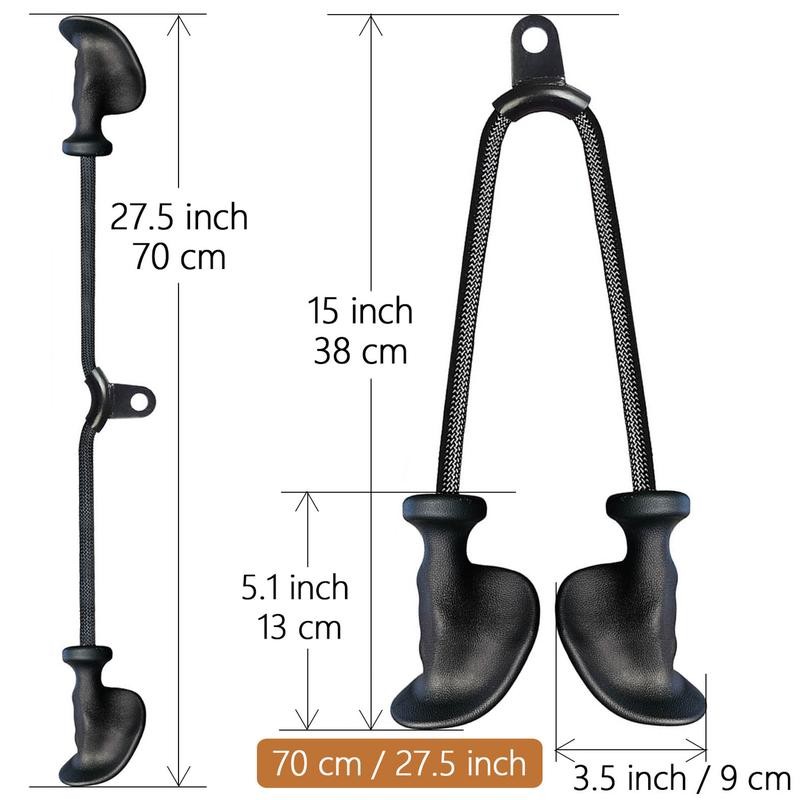 Ergonomic Tricep Rope Pulldown Attachments, Upgraded 27/ 32/ 40 &