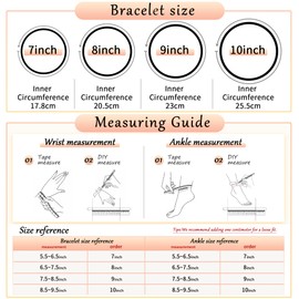 Gold Ankle Bracelets for Women Women's Anklets Bracelet Non Tarnish Waterproof 14K Gold Plated Inlay 5A Cubic Zirconia Women's Anklets Bracelet, Fashion Beach Summer Vacation Jewelry (10 IN Gold)