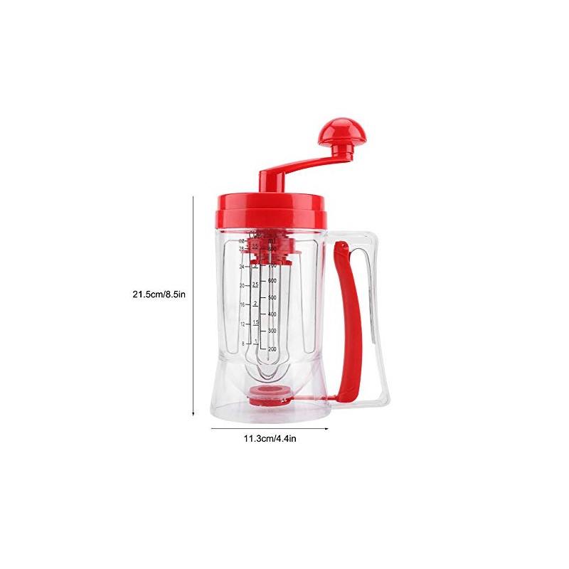 Hand-held Manual Pancake Cupcake Batter Mixer Dispenser Blender Machine Baking