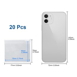 XINGSUI 20 Pcs 6.5 * 6cm PVC Zipper Lock Bag,Transparent Small Ziplock Bags,Clear Storage Pouches,Resealable Plastic Bags,for Jewelry Earring Ring Necklace Organizer