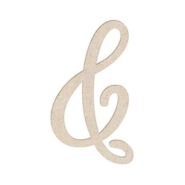12" Marcella Unfinished Wood Initial Monogram Letter & and Symbol (Sizes 12"-30")