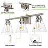 hykolity 3-Light Vanity Light Fixture, 5-Piece All-in-One Bathroom Set (E26