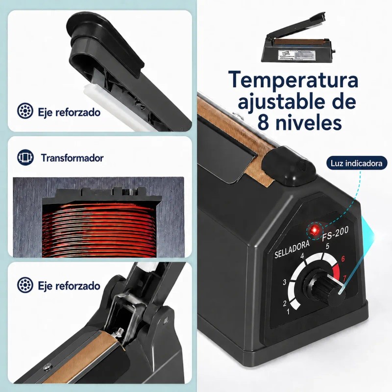 Máquina De Selladora Térmico De Bolsas De Plástico De 20