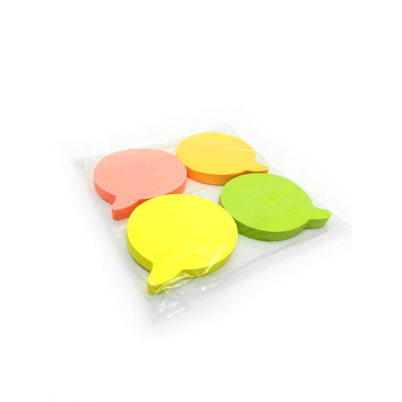 400 Speech Bubble Shaped Sticky Notes - Bright Sticky Pads
