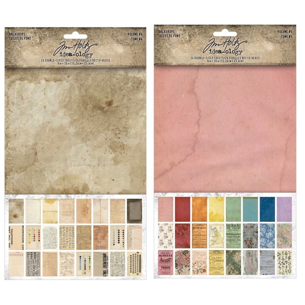 Bundle -Tim Holtz Ideaology - Backdrops Volume 4 and 5-2023