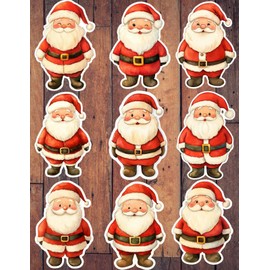 Unbranded Santa Claus Vinyl Die Cut Stickers Set Scrapbooking Laptop Waterbottle