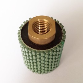 Diamond Resin Bond Drum Wheels Wet Polishing with 5/8"-11 Thread for Tile Stone Marble Granite Concrete Ceramics Glass (Grit:100#)