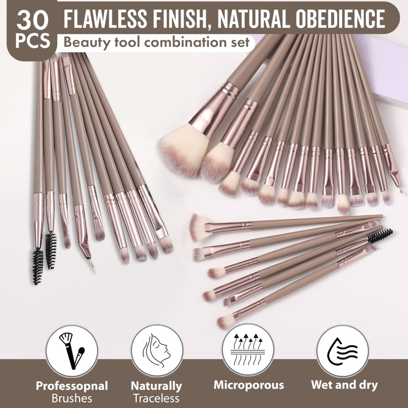 Generic Professional Makeup Brush Set, 54 Pieces, Makeup Brushes, Sponges,