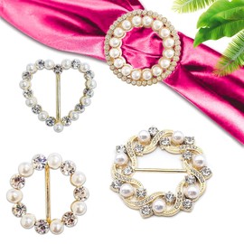 KAKASEA Scarf rings Clip Slide Shirt Twist-Knot Clip Buckles Circle Clothing Wrap Holder T-Shirt Tie Clips for Women Girl