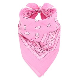 RIAH FASHION - Funda facial de tela multiusos de algodón, unisex, pañuelo con protección bucal, pañuelo para pasamontañas, Rosado, Talla única