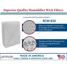 Air Filter Factory Replacement For ReliOn RCM-832 Humidifier Wick Filters 2-Pack