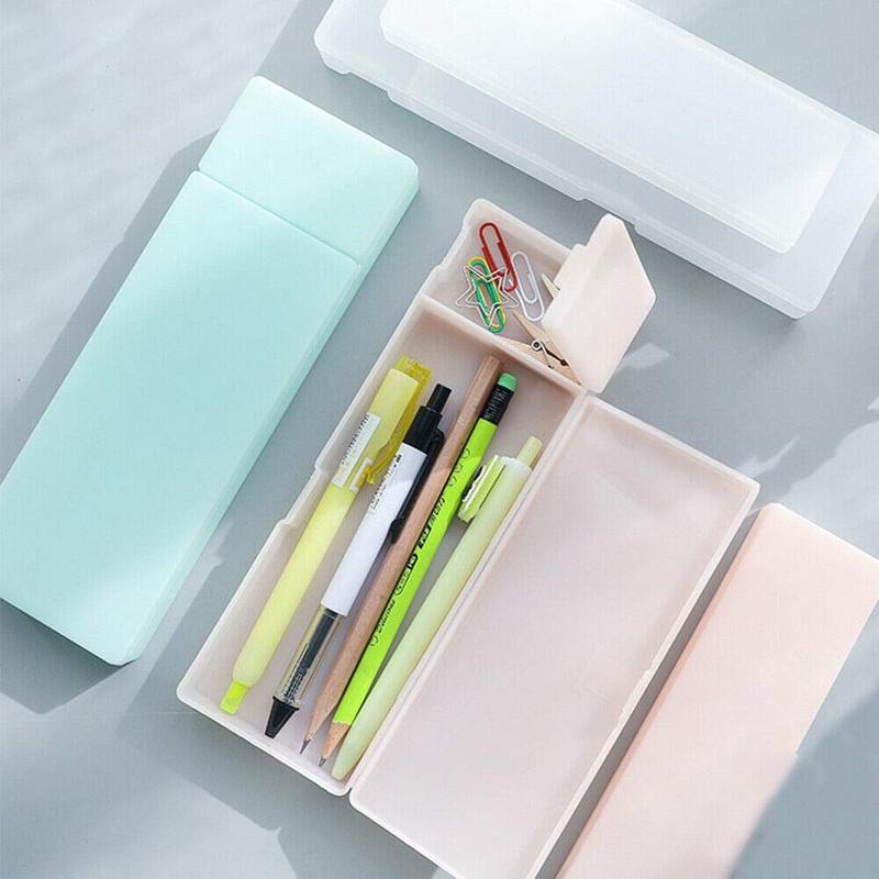 SUPERTOOL 1 Pack Plastic Pencil Case Pen Box Pen Holder