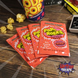 UpTop Treats Cherry POP ROCKS® Candy | Includes 4 Individual Retro Packs of Flavored Mini Rock Popping Candies