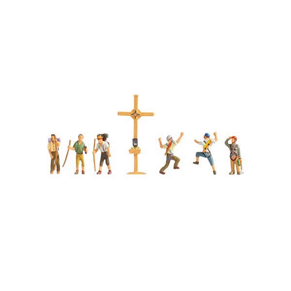 Noch 15874 Mountain Hikers with Cross Landscape Modelling