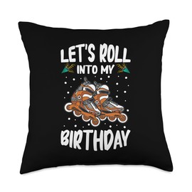 Roller Derby Pads Roller Skates for Adults Derby Player Girl Roller Skates Throw Pillow, 18x18, Multicolor
