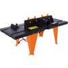 Electric Benchtop Router Table with Extension Wings - Aluminum Top