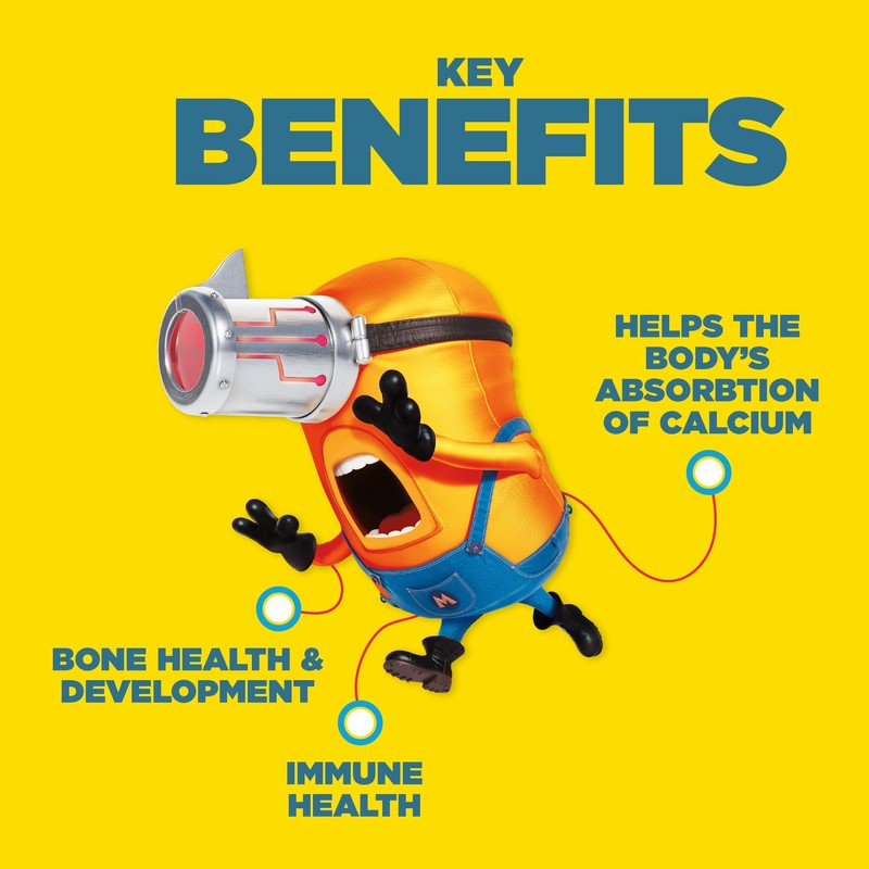 Nutriburst Minions Mighty Bones Vitamins for Kids - Chewable Vitamin