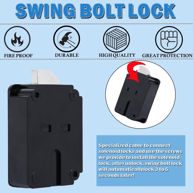 Gun Safe Lock Replacement with Swing Bolt Lock Electronic Safe