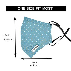 Paquete de 3 capas de tela de algodón reutilizable, unisex, algodón negro, lavable con puerto de aire para filtro de carbono (azul-3 unidades)