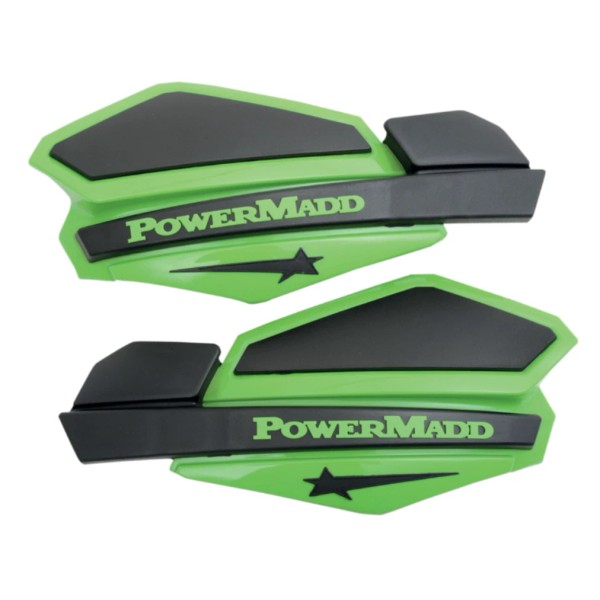 POWERMADD "STAR SERIES" HANDGUARDS ATV UTV MX SNOWMOBILE - GREEN/BLACK