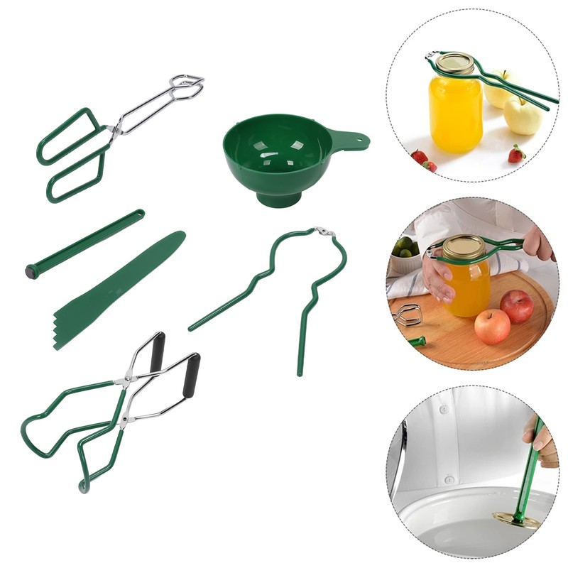 6 Pcs Canning Kit Canning Funnel Tong Bubble Popper Jar