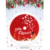 Kalolary 48 Inch Christmas Tree Skirt, Large Red Plush Xmas
