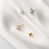 Silver 925 Earrings, Silver, Gold, 18K Coating, Hypoallergenic, Pearl, Small,