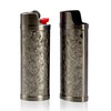 HUMWE 2 Pack Vintage Metal Lighter Case Cover Front Floral