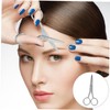 SAFIGLE 2pcs Stainless Steel Eyebrow Scissors Rounded Tip Grooming Tool