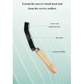 2-Pack Wooden Handle Crevice Cleaning Brush – Hard Bristle Grout & Gap Scrub Brush, Multipurpose Cleaning Tool for Household, Kitchen, Bathroom, Windows, and Vehicles